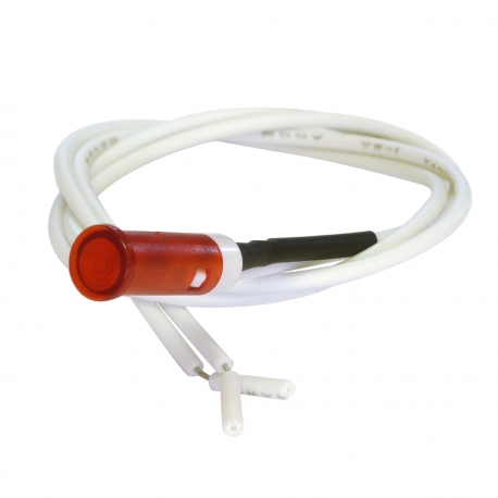 Voyant Rouge 6mm 230V Avec Fils de 300mm