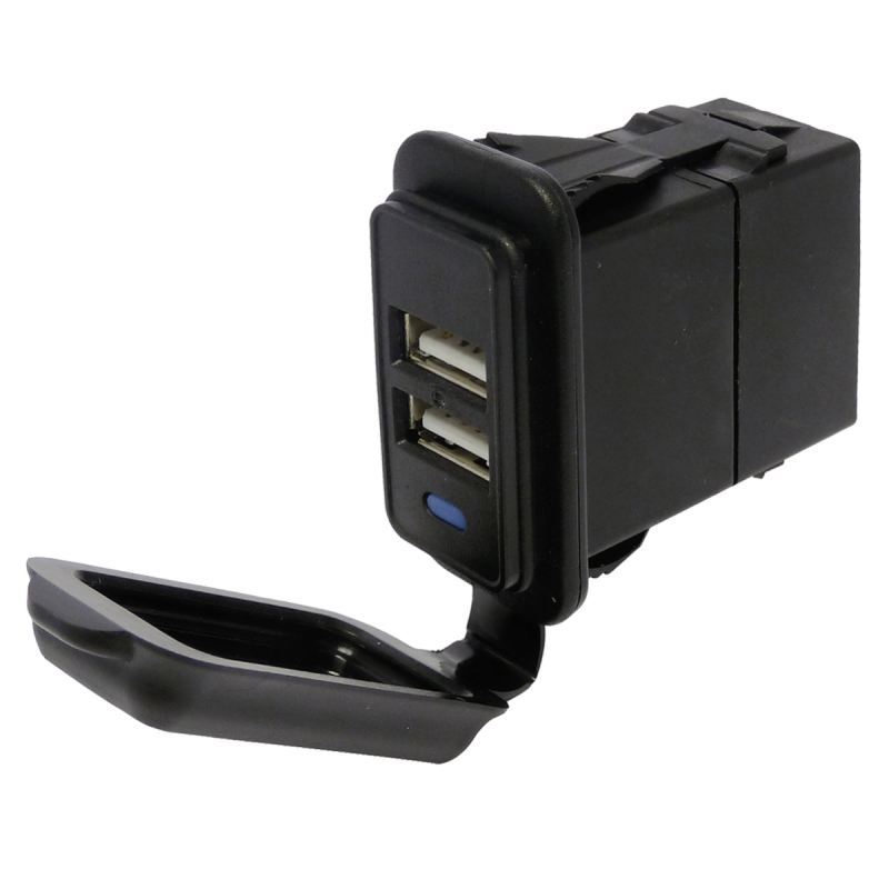5A 12 Volt Power Socket  Dual Port USB Power Outlet - Waterproof