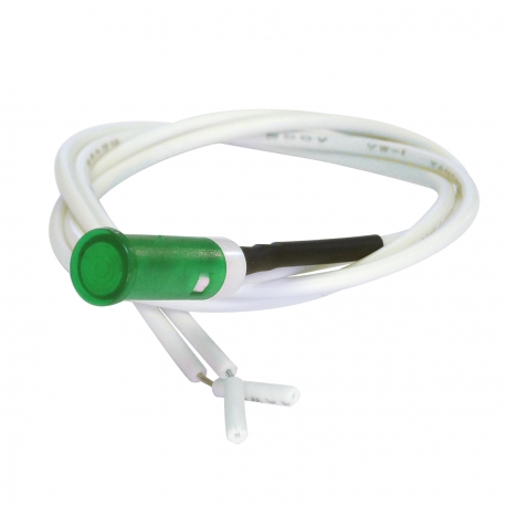 Voyant Vert 6mm 230V Avec Fils de 300mm