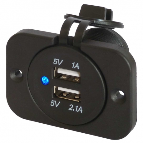 3.1A Doble Cargador Enchufe USB Impermeable