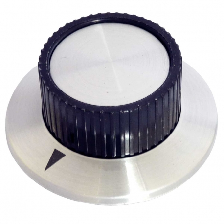 Control Knob, Bakelite and Aluminium Skirt