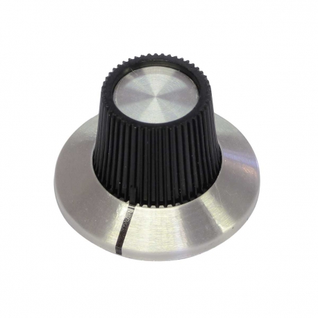 Control Knob, Bakelite and Aluminium Skirt