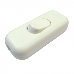Single Pole In-Line Cord Switch - White