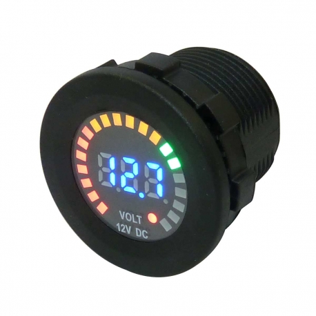 LiNKFOR LED Digital Display Voltmeter Panel DC12V Blue Display Voltmeter for Car Motorcycle ATV 