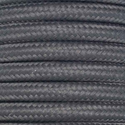 Dusk Grey Round Fabric Cable | Fabric Flex - 0,75mm