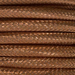 Plain Copper Round Fabric Cable | Fabric Flex - 0,75mm