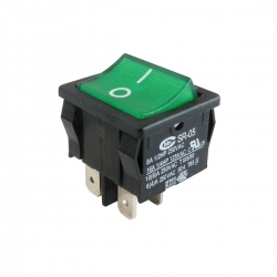 Green Illuminated Miniature Rocker Switch On Off