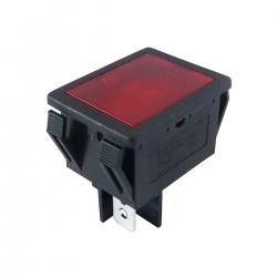 Red Rectangular Indicator Light 240V