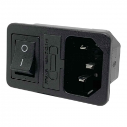 Fused & Switched IEC C14 - 1.2mm Panel Thickness
