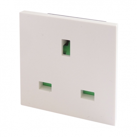 Prise de UK BS1363 Blanc Euro Module