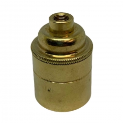 Brass E27 Lamp Holder (Plain Body) 10mm Entrance