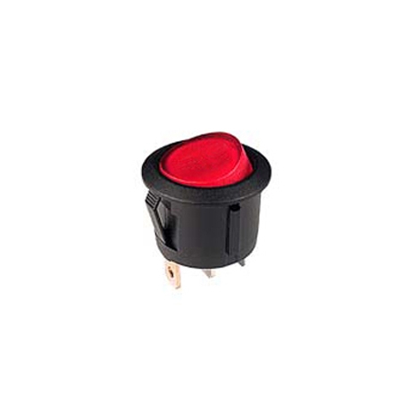 Interruptor Basculante Redondo Iluminado Rojo 12V