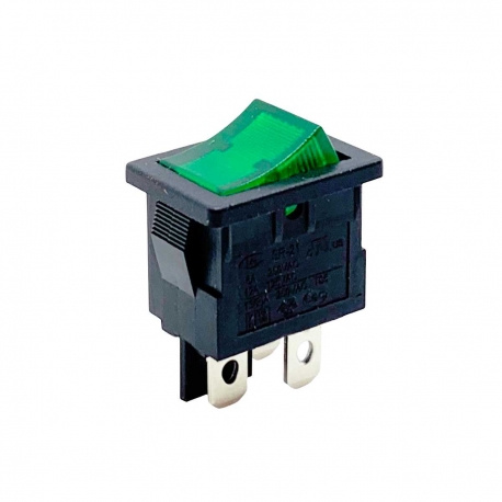Miniature Rocker Switch 240V - Green