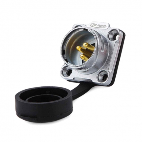 IP67 Waterproof Male 3 Pole Socket Panel Mount Connector with Lock