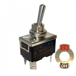 Toggle Switch On Off DPST 15A 250Vac