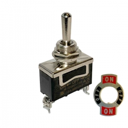 Toggle Switch On Off On SPDT 15A 250Vac with On-Off-On Plate