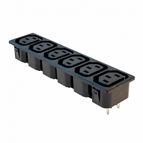 Connecteur Embase Secteur IEC 6 x C13
