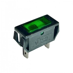 Green Rectangular Indicator Light 12V