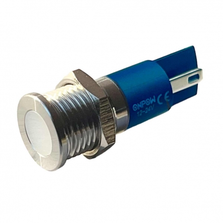 White 12mm LED Indicator 12V & 24V