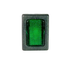 Green Rectangular Indicator Light 250V 13 x 19mm