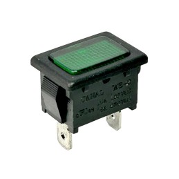 Green Rectangular Indicator Light 250V 13 x 19mm