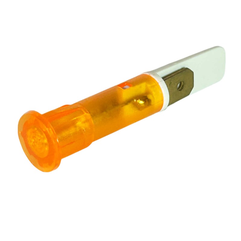 10mm Indicator 240V Amber with 6.3mm Terminals