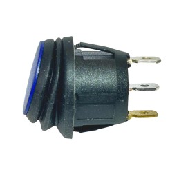 Interrupteur à Bascule Rond Voyant Bleu 12V IP65