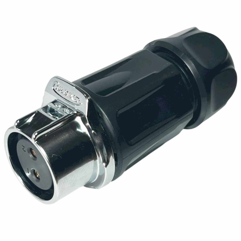 IP67 Waterproof 2 Pole Inline Socket Connector with Lock