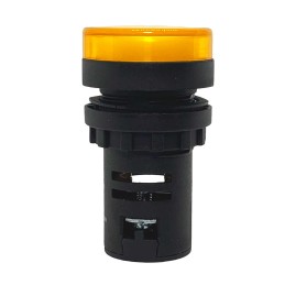Yellow 22mm 12V Panel Mount Indicator Light IP65