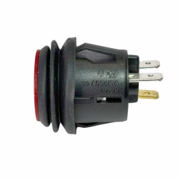 Red 12V Waterproof Push Button Switch