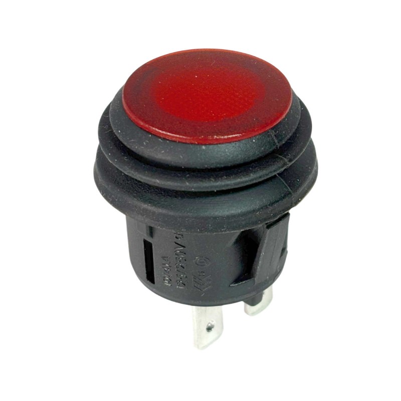 Bouton Poussoir Imperméable Voyant Rouge 12V