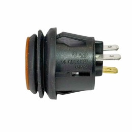Interruptor Pulsador Panel﻿ Impermeable Iluminado Ambar 12V