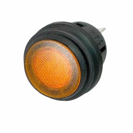 Amber 12V Waterproof Push Button Switch