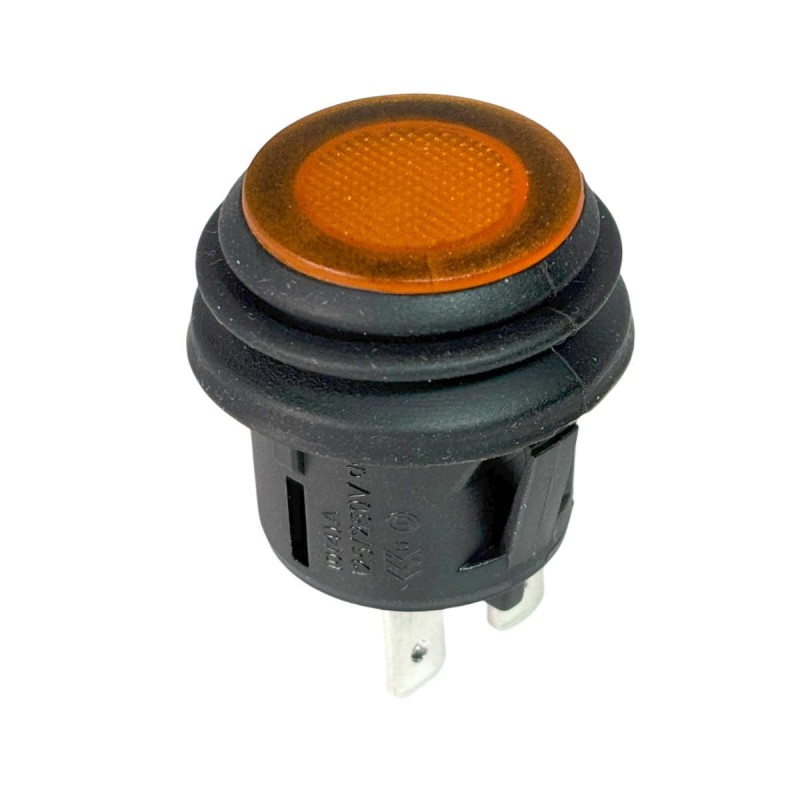 Interruptor Pulsador Panel﻿ Impermeable Iluminado Ambar 12V