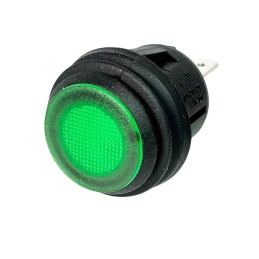 Green 12V Waterproof Push Button Switch