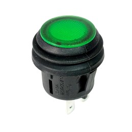 Green 12V Waterproof Push Button Switch