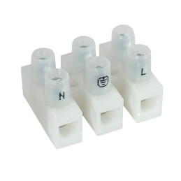 3 Way / Pole Screw Terminal Block with Live Earth Neutral Print