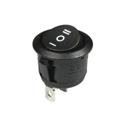 Round Rocker Switch On-Off-On I O II Print