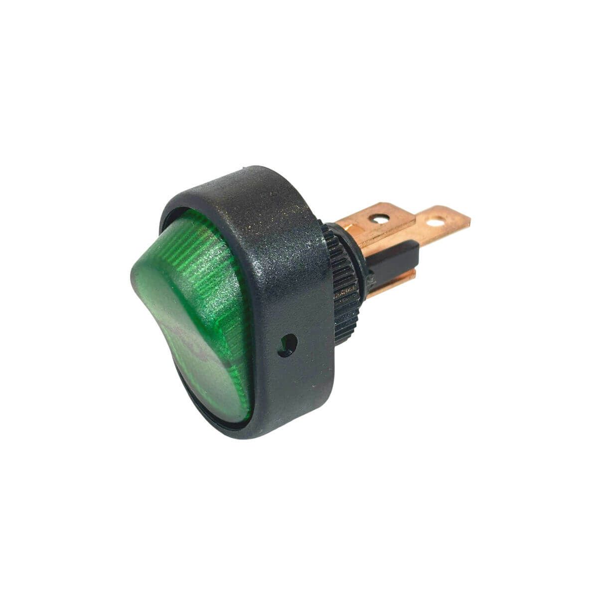 Interruptor Basculante Automotriz 12V Verde Iluminado 30A SPST R13-133L