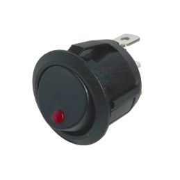 Red 12V Round Rocker Switch