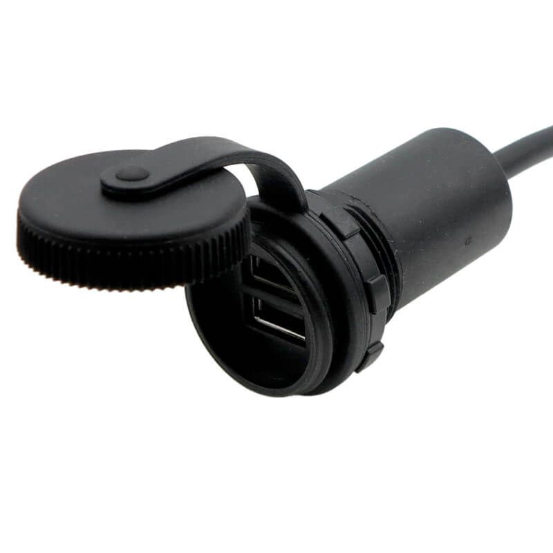 IP68 Waterproof USB Socket (12V / 24V Compatible) Dual Port USB A