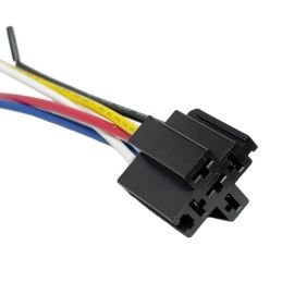 Zócalo para Relé Automotriz de 5 Pines con Terminales de 6,3mm y Cables