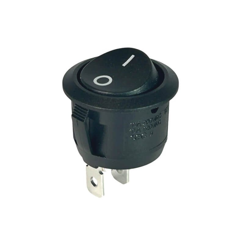 Round Rocker Switch SPST On-Off