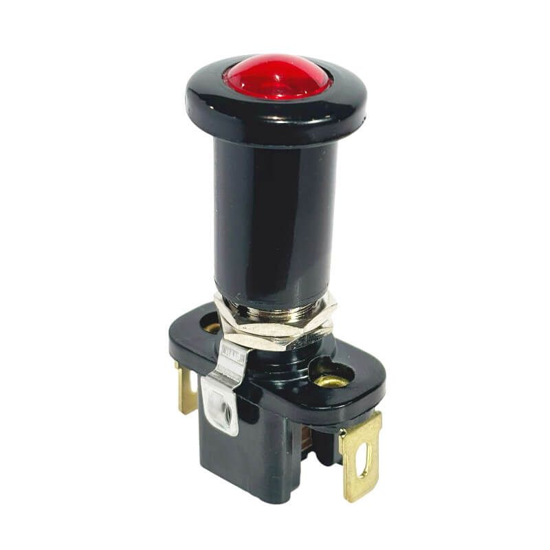 Red Illuminated 12V Push-Pull Switch On Off SCI