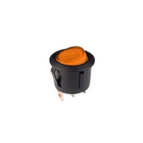Interrupteur à Bascule Rond Voyant Ambre 12V