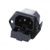 C14 IEC 2 x Fused Connector – C14 IEC Connector 10A 250Vac 6.3mm Terminals