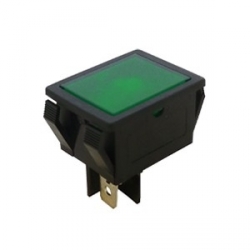 Green Rectangular Indicator Light 240V