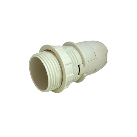 Portalámpara Plástico E14 (Roscado con Tope)