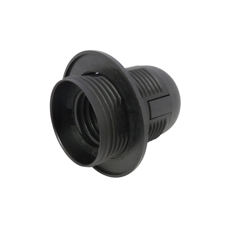 Portalámpara Plástico E27 (Negro)