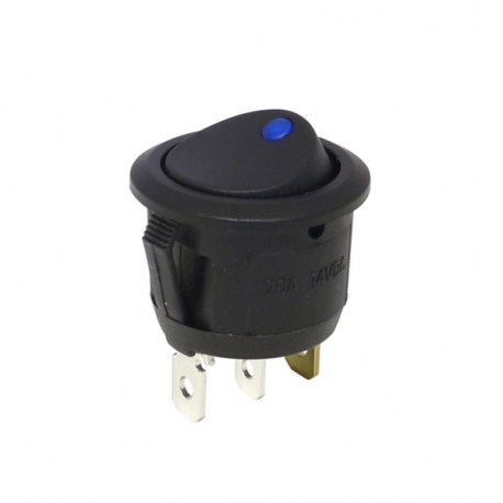 Interruptor Basculante Redondo Iluminado Azul 24V